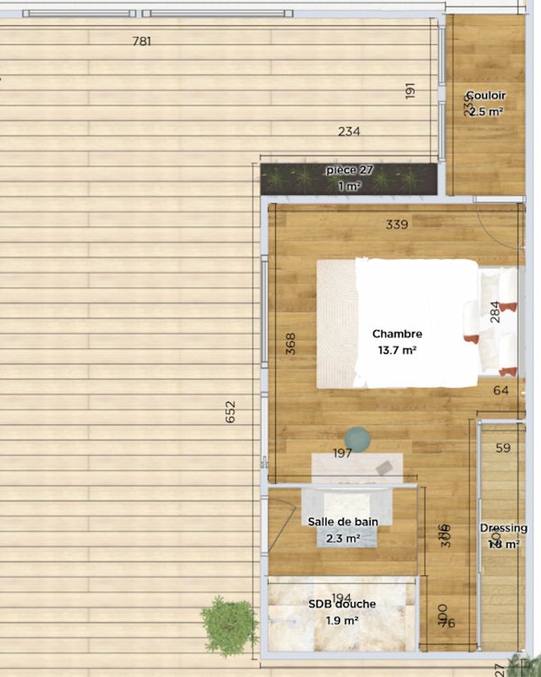 Exemple plan 2d rénovation brest